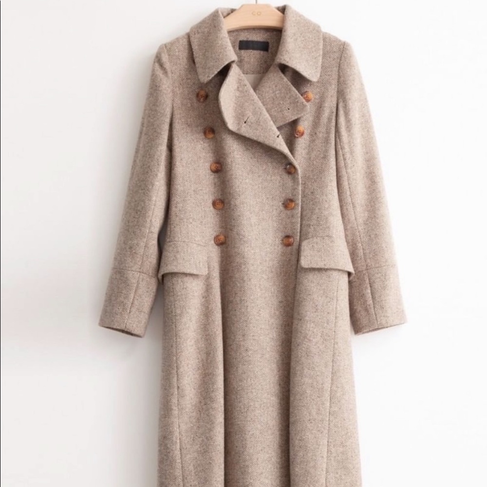 CO designer double breasted coat